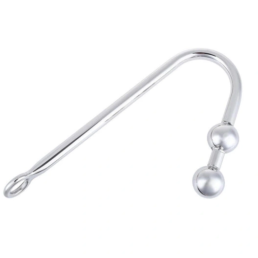 Steel Stainless Two Pleasurable 4417 Balls Anal Hook 1209